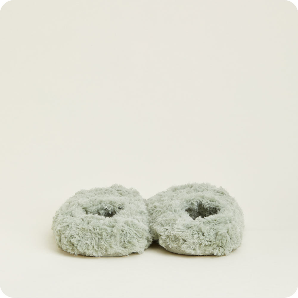 Curly Sage Green Slippers Warmies - Image 7