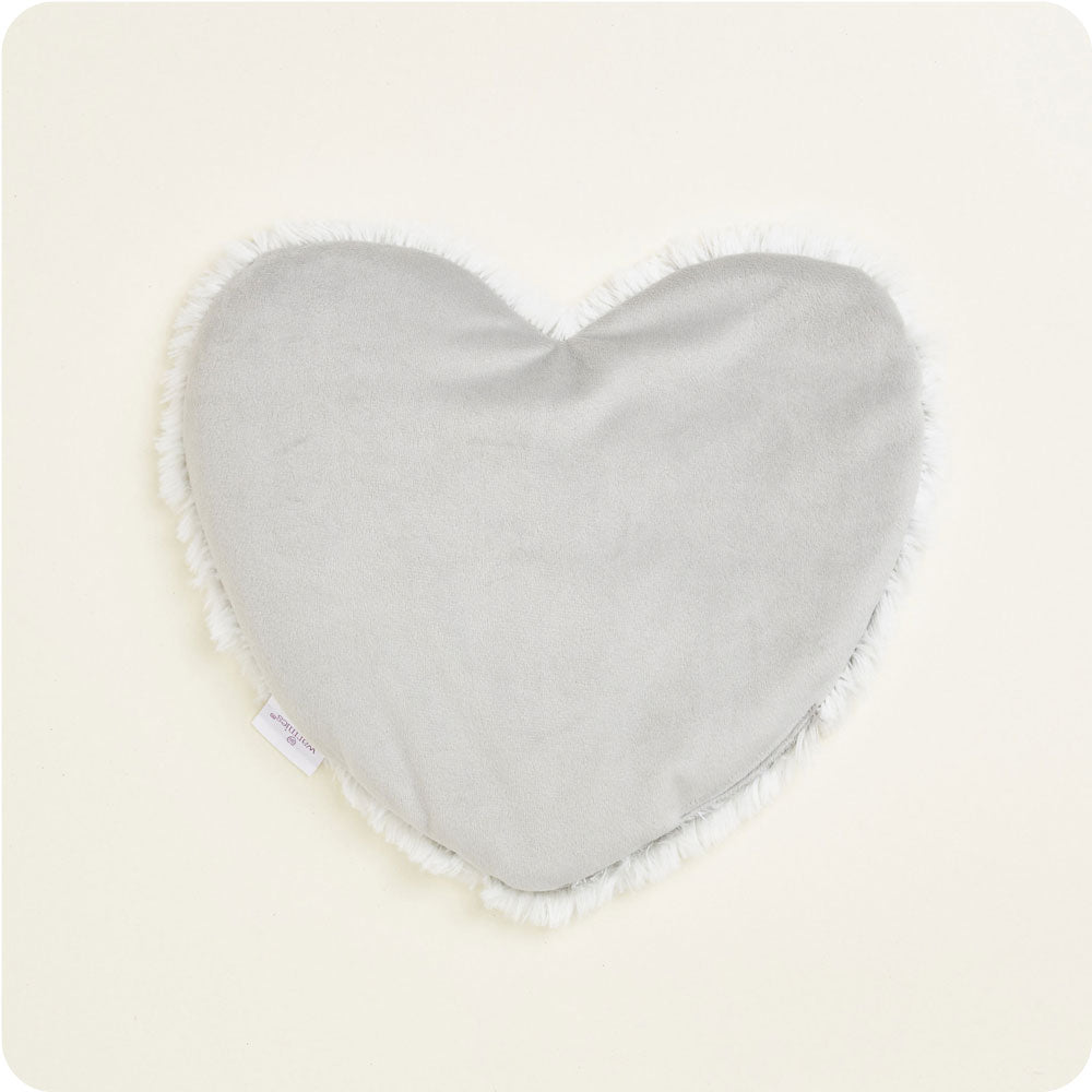 Marshmallow Gray Heart Heat Pad Warmies - Image 4